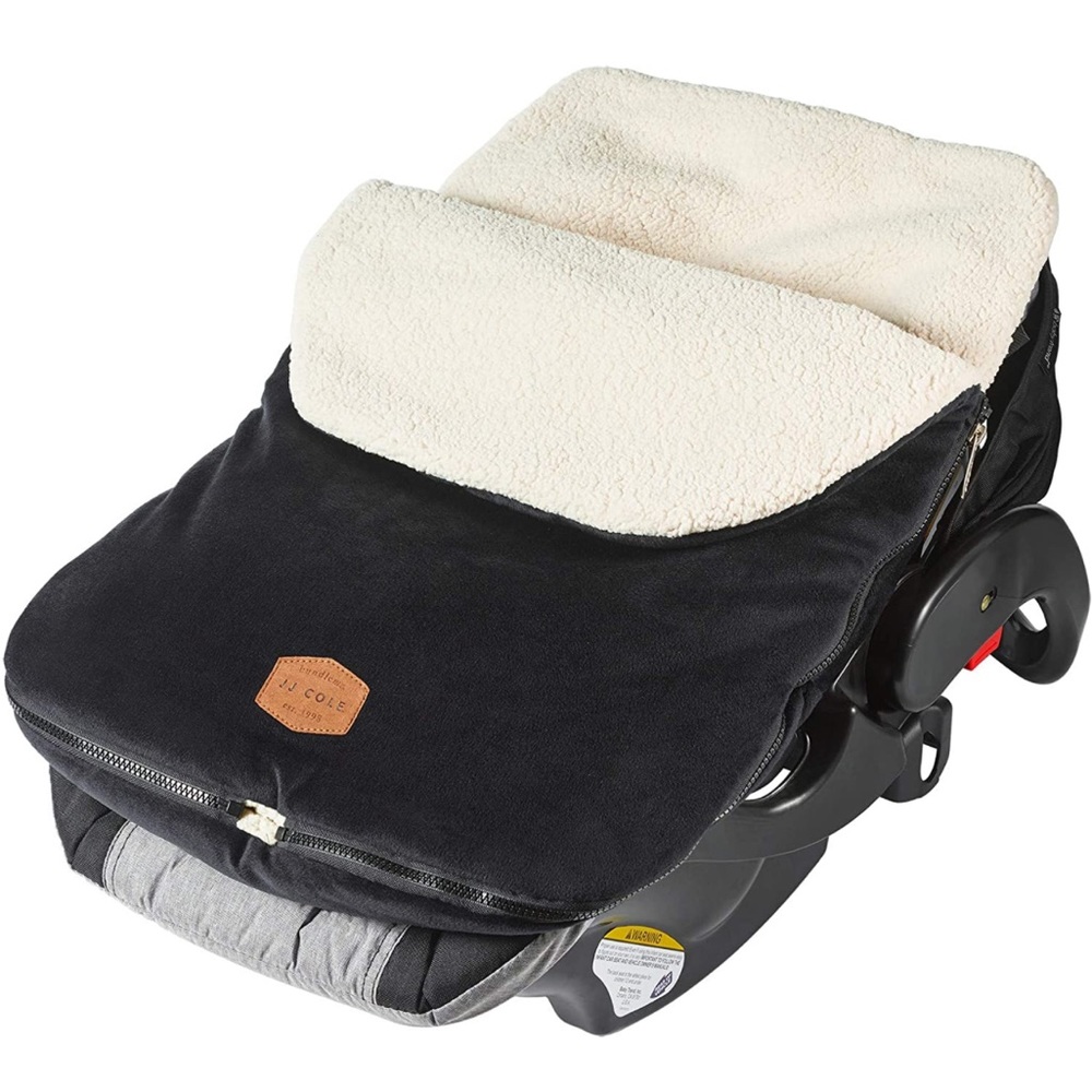 Navy blue cozy infant car seat cover